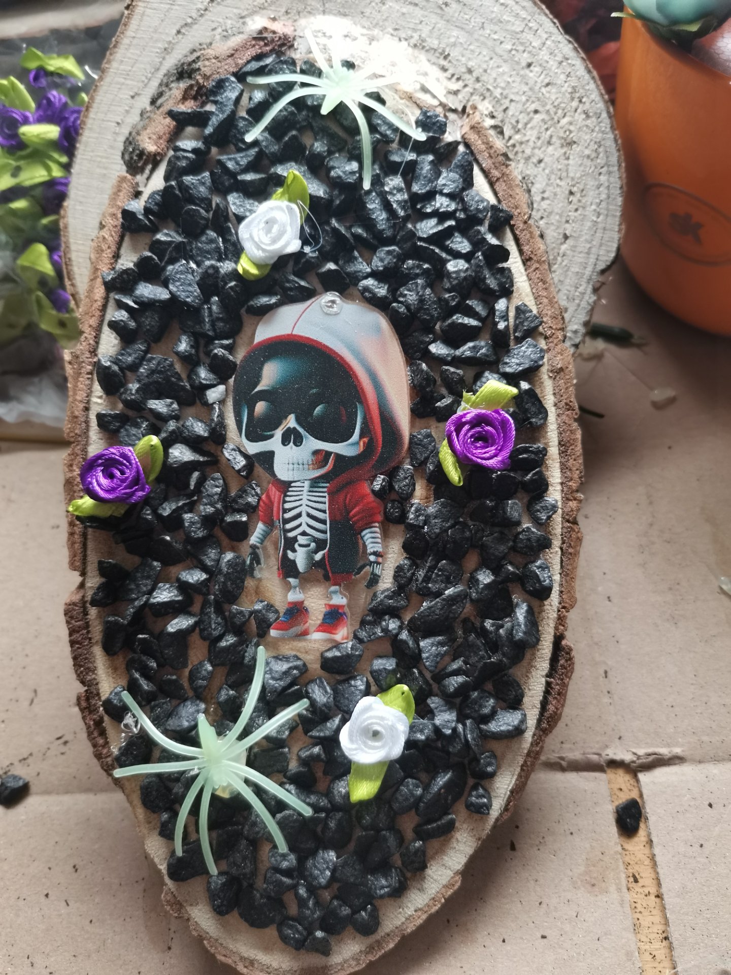 Halloweeni csonti falikép