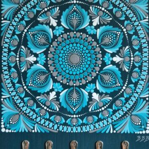 „Tengervirág” mandala fali ékszer- és kulcstartó