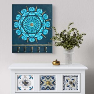 „Vízcsepp” mandala fali ékszer- és kulcstartó