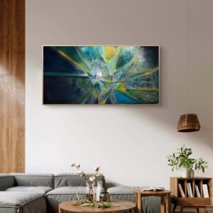Törésvonal 70×140 akril, vászon, 2025