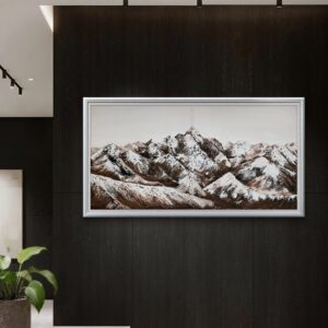 Érintetlen magasságok 70×140 akril, vászon, textúra 2026