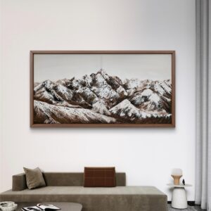 Érintetlen magasságok 70×140 akril, vászon, textúra 2026