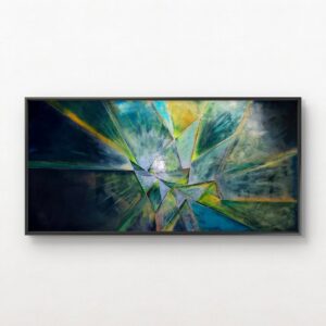 Törésvonal 70×140 akril, vászon, 2025