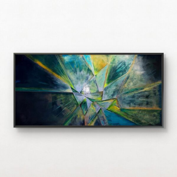 Törésvonal 70×140 akril, vászon, 2025