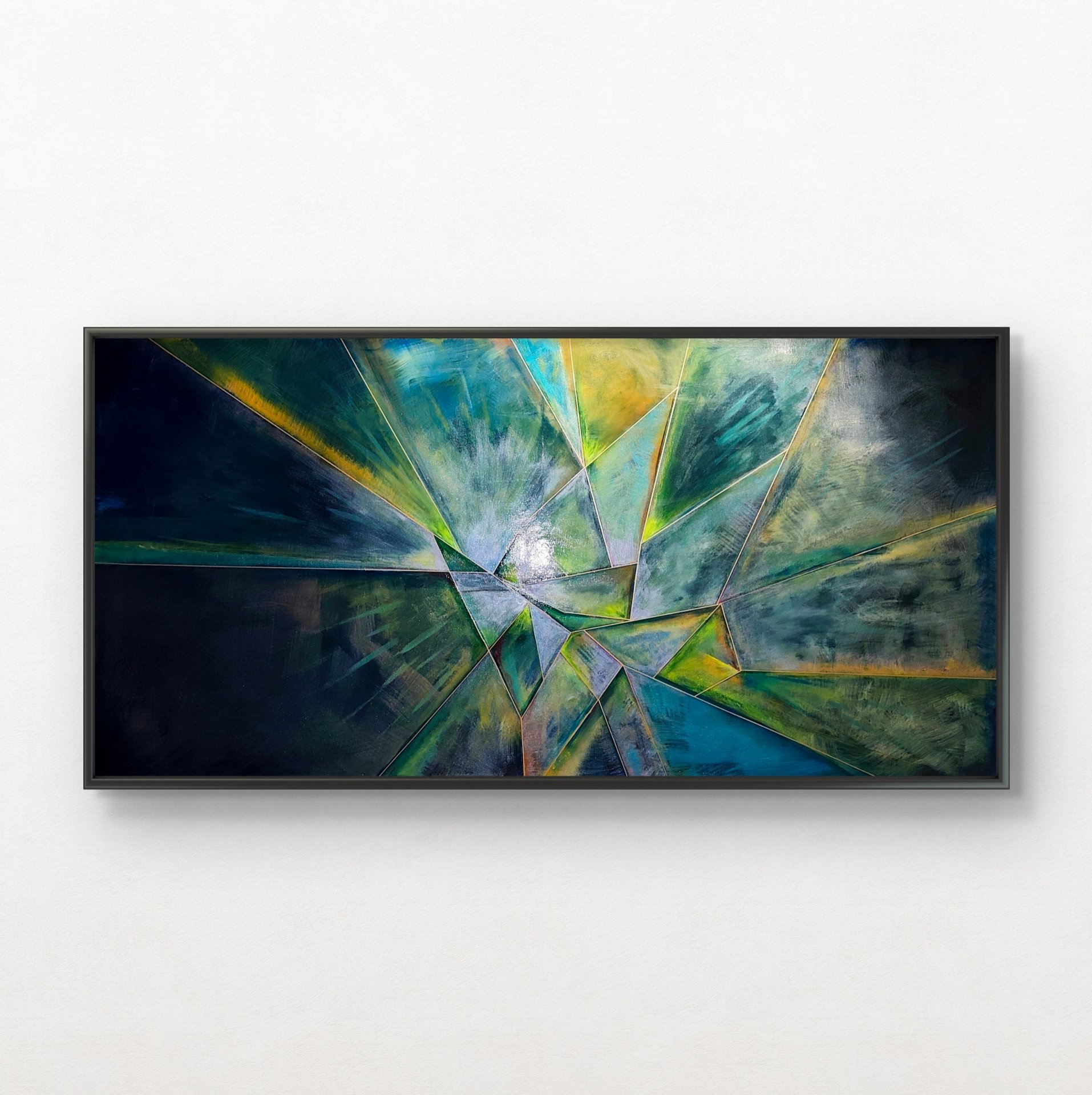 Törésvonal 70×140 akril, vászon, 2025