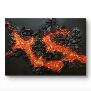 Flow in Black 50×70 akril vászon textúra 2025
