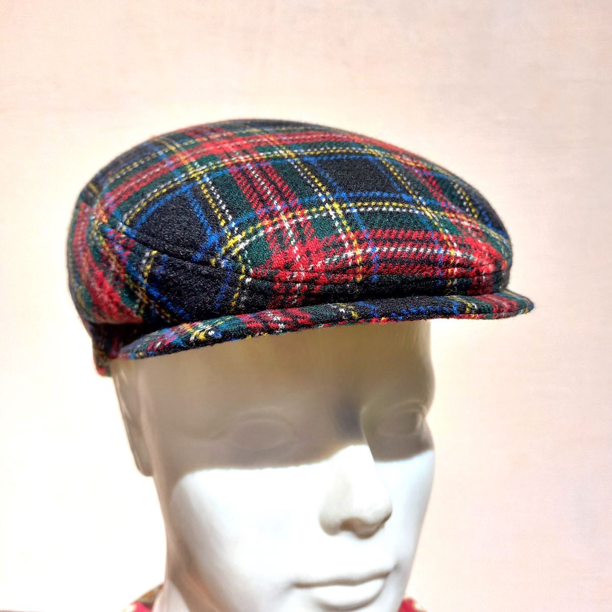 Golf sapka / őszi – téli / uisex / skót kockás gyapjú tweed szövet