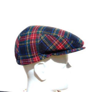 Golf sapka / őszi – téli / uisex / skót kockás gyapjú tweed szövet