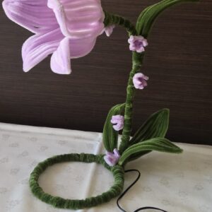 Kézműves Zsenília Tulipán Lámpa – Egyedi LED Hangulatvilágítás (USB-s)