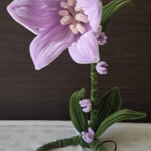 Kézműves Zsenília Tulipán Lámpa – Egyedi LED Hangulatvilágítás (USB-s)