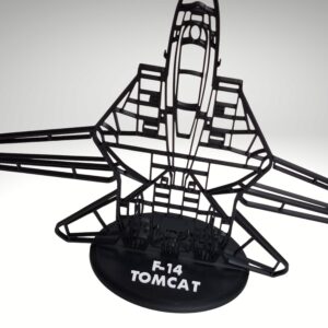 F-14 Tomcat nyitott szárnyas sziluett dekoráció