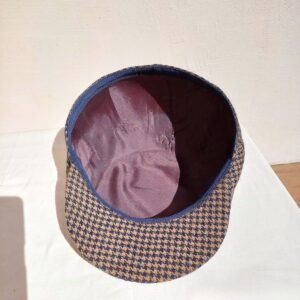Golf sapka / őszi – téli / férfi/ Eszterházy-kockás gyapjú tweed szövet