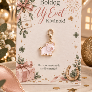 Szilveszteri ajándék – kismalac kulcstartó