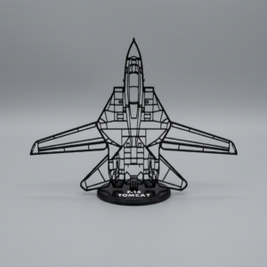 F-14 Tomcat nyitott szárnyas sziluett dekoráció