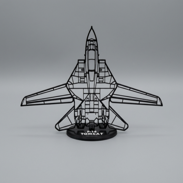 F-14 Tomcat nyitott szárnyas sziluett dekoráció