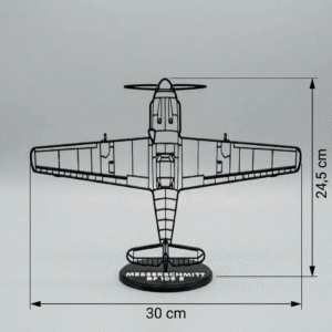 Messerschmitt Bf 109 E sziluett dekoráció