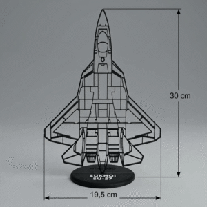 Sukhoi SU-57 sziluett dekoráció