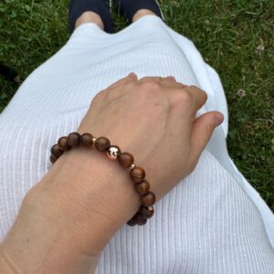Cédrus & rose gold ( nemesacél) női karkötő