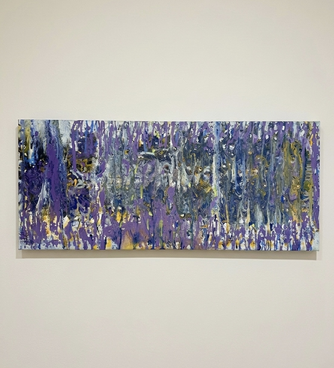 Absztrakt festmény / 30×80 / Éjféli eső