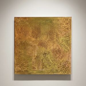 Absztrakt festmény | 40×40 / Arany Terrakotta