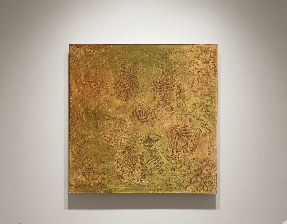 Absztrakt festmény | 40×40 / Arany Terrakotta