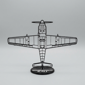 Messerschmitt Bf 109 E sziluett dekoráció