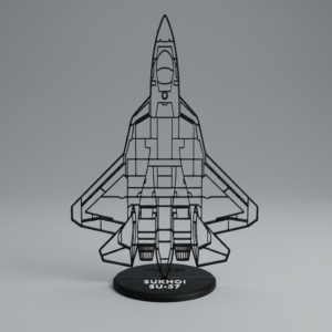 Sukhoi SU-57 sziluett dekoráció