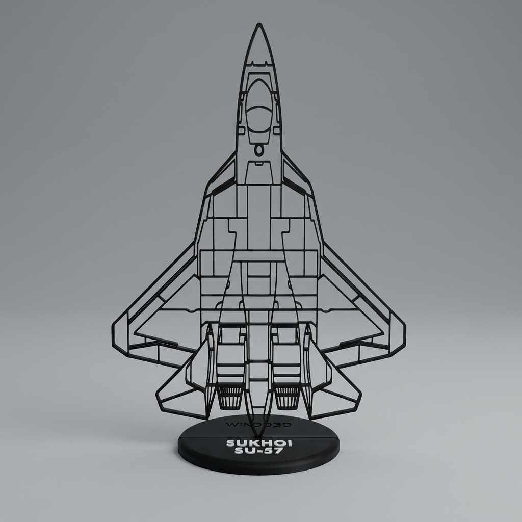 Sukhoi SU-57 sziluett dekoráció