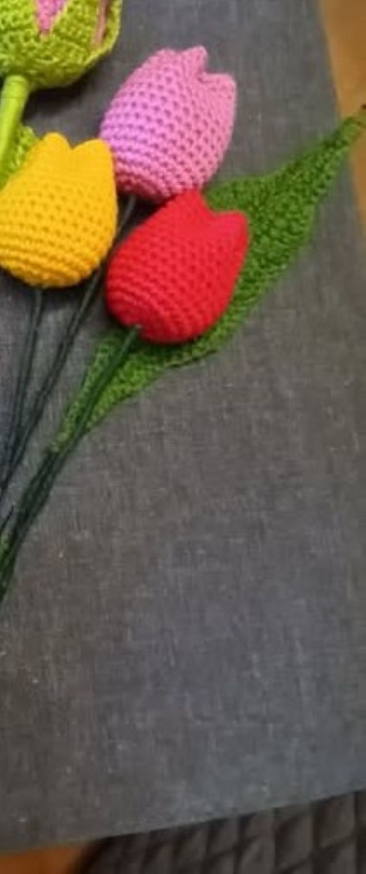 Horgolt tulipán