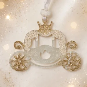 LUMIÈRE PEARL – 5 darabos kézműves karácsonyfadísz szett díszdobozban