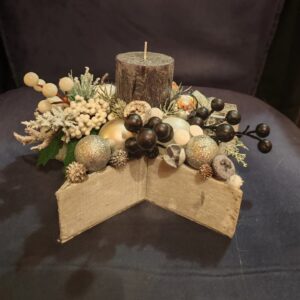 Csillag alakú adventi aszatli dísz