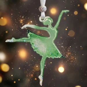 EMERALD GRACE – 5 darabos kézműves karácsonyfadísz szett díszdobozban