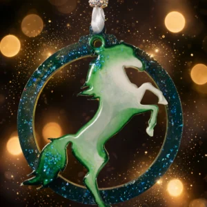 EMERALD GRACE – 5 darabos kézműves karácsonyfadísz szett díszdobozban