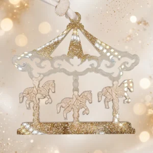 LUMIÈRE PEARL – 5 darabos kézműves karácsonyfadísz szett díszdobozban