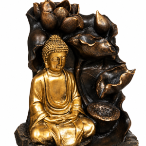 Atmosphera Kalyani arany Buddha szökőkút, 39,5 cm