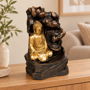 Atmosphera Kalyani arany Buddha szökőkút, 39,5 cm
