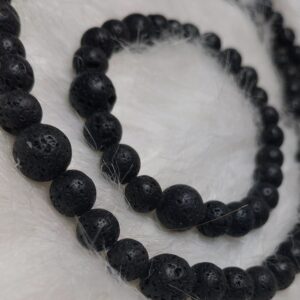 Lávakő nyaklánc és karkötő