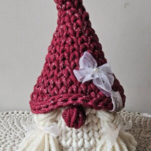 Manda Manó lány”Burgundi ezüst, ekrü”28 cm