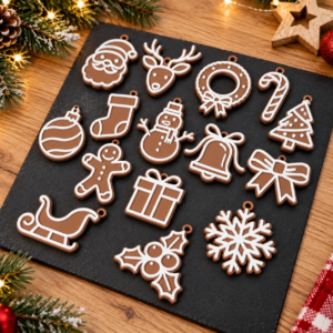 🎄 3D nyomtatott mézeskalács hatású karácsonyfadíszek 🤎✨