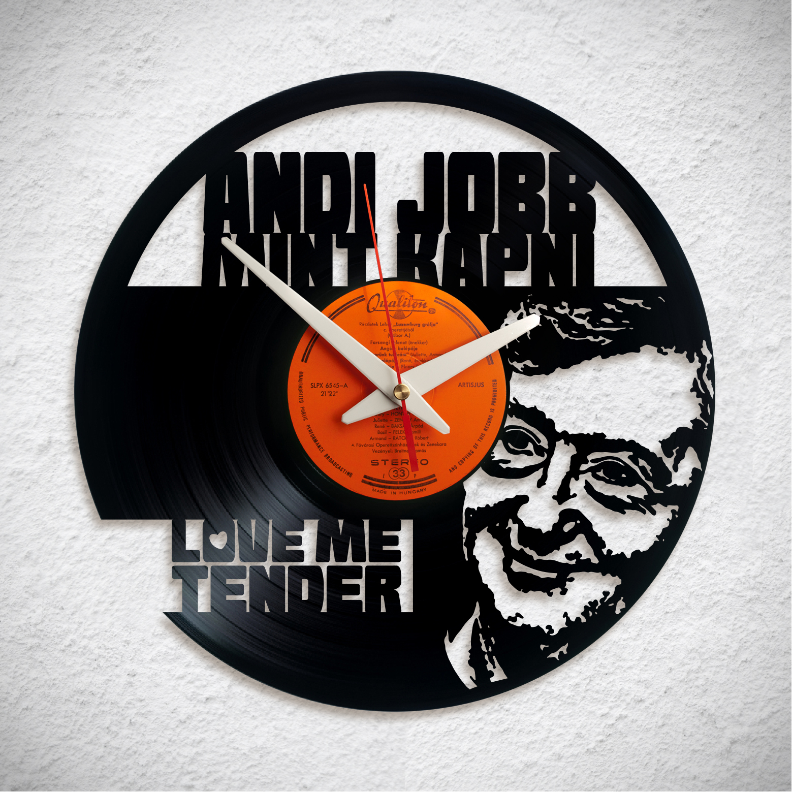 Andi és Lőrinc Love me Tender – Bakelit falióra