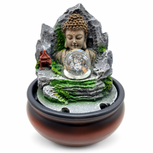 Erdei harmónia – Buddha szökőkút, 21 cm