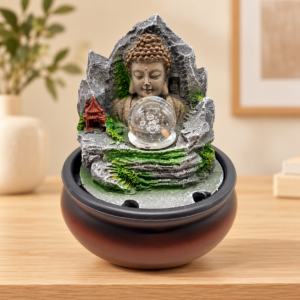Erdei harmónia – Buddha szökőkút, 21 cm