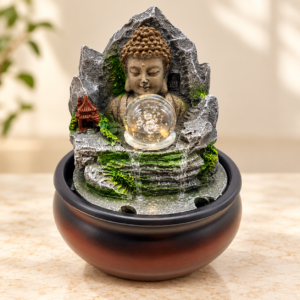 Erdei harmónia – Buddha szökőkút, 21 cm