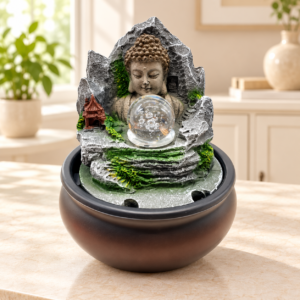 Erdei harmónia – Buddha szökőkút, 21 cm