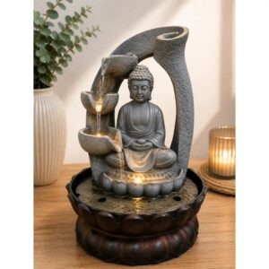 Buddha asztali szökőkút modern íves vízfolyással