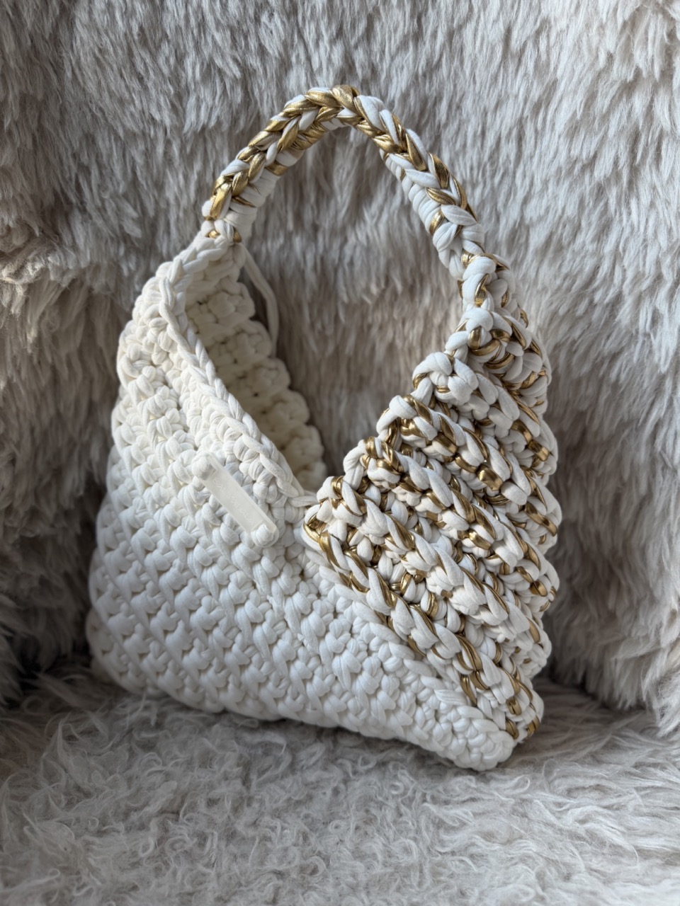 Horgolt Triangle Bag