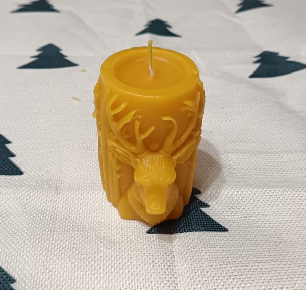 3D szarvas méhviasz gyertya