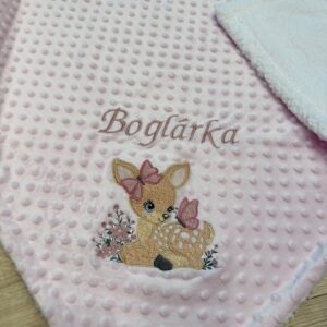 Hímzett Babatakaró – Őzike(pillangós) mintával