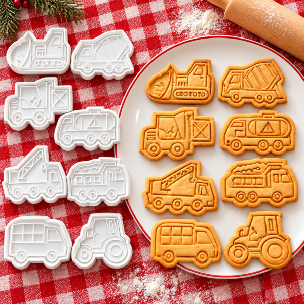 Süteménykiszúró és mintázó szett – 3D nyomtatott, 8 darabos 🎄💚