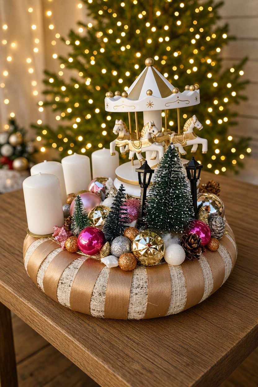 Körhintás adventi koszorú